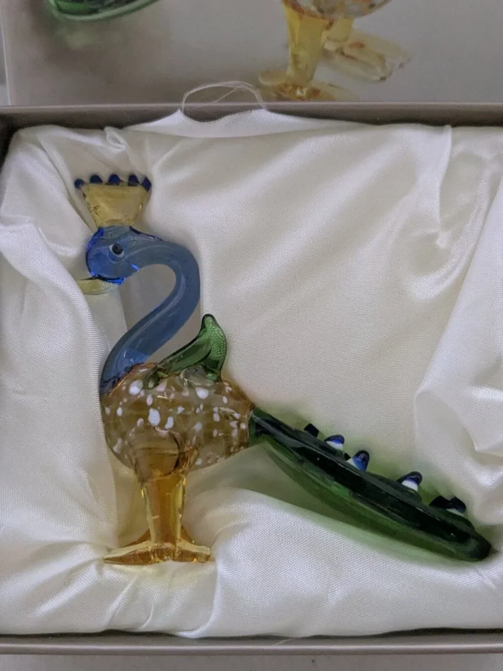 PIER1 Blown Glass Peacock 